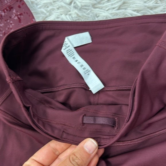Lululemon Speed Wunder Mid-Rise Tight 28" *Speckle Shine Garnet / Garnet - Picture 3 of 5